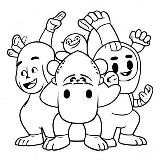 Gang Beasts Colorful Characters Coloring Page 39562-31780