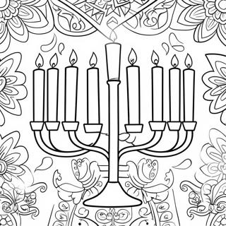 Hanukkah Menorah Coloring Pages