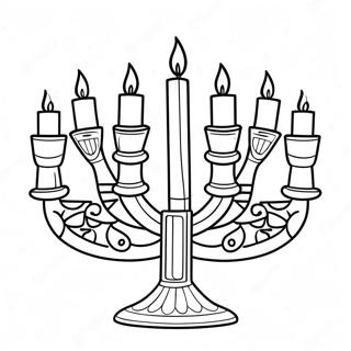 Hanukkah Menorah Coloring Page 39572-31782