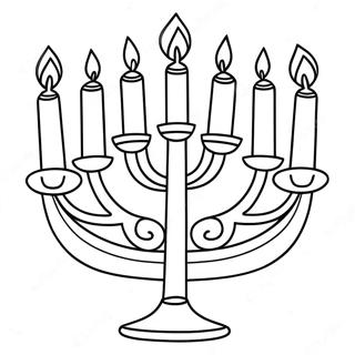 Hanukkah Menorah Coloring Page 39572-31784