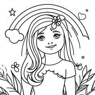 Violet Rainbow High Coloring Pages