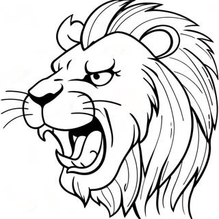 Fierce Lion Roaring Coloring Page 39603-31813