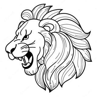 Fierce Lion Roaring Coloring Page 39603-31815