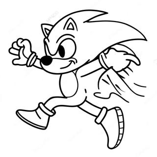 Sonic The Hedgehog Running Fast Coloring Page 3962-3261