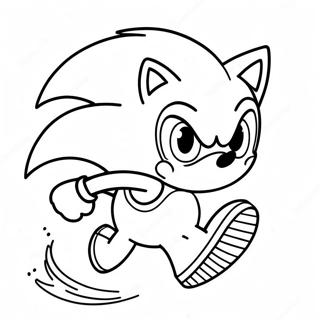 Sonic The Hedgehog Running Fast Coloring Page 3962-3264