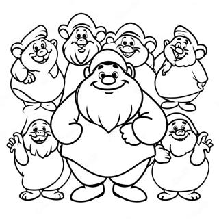 Seven Dwarfs Coloring Pages