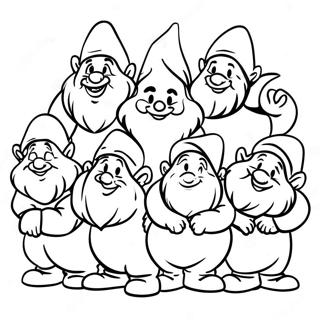 Seven Dwarfs Coloring Page 39662-31863