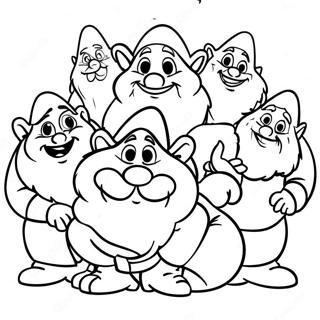 Seven Dwarfs Coloring Pages