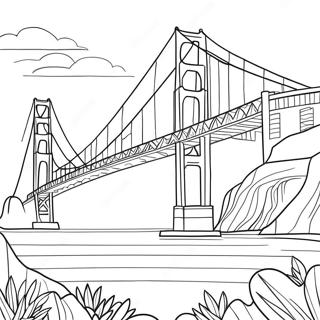 Golden Gate Bridge Coloring Pages