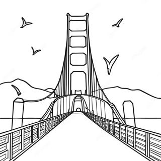 Golden Gate Bridge Coloring Page 39672-31860