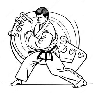 Jiu Jitsu Coloring Page 39682-31870