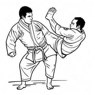 Jiu Jitsu Coloring Page 39682-31872