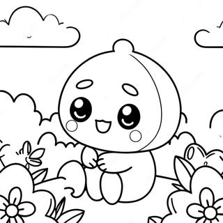 Cute Pikmi Pops In A Garden Coloring Page 39713-31894