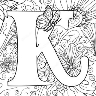 Letter K Coloring Page 3971-3266