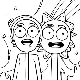 Stoner Rick And Morty Trippy Coloring Page 39722-31904