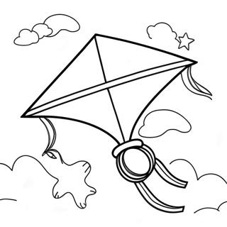 Kite Flying In The Sky Coloring Page 3972-3271