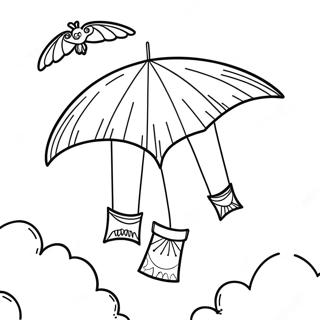 Kite Flying In The Sky Coloring Page 3972-3272