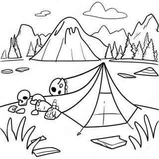 Spooky Friday The 13th Camp Crystal Lake Coloring Page 39773-31943