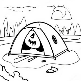 Spooky Friday The 13th Camp Crystal Lake Coloring Page 39773-31944