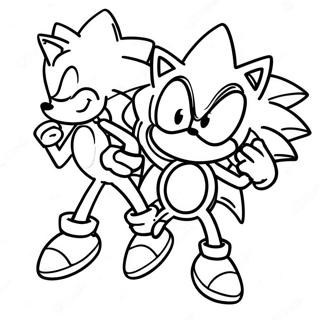 Sonic And Manic In Action Coloring Page 39783-31955