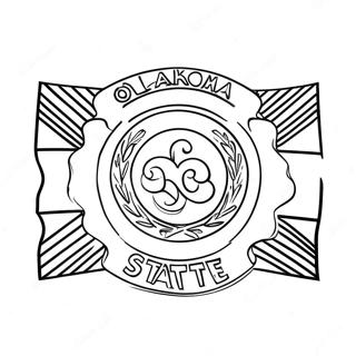 Oklahoma State Flag Coloring Page 39792-31962