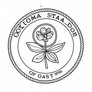 Oklahoma State Flag Coloring Page 39792-31963