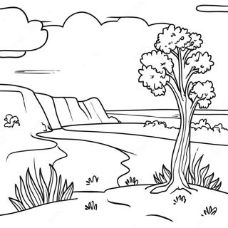 Beautiful Oklahoma Landscape Coloring Page 39793-31958