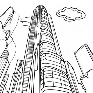 Futuristic Skyscraper Coloring Page 39803-31973