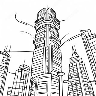 Futuristic Skyscraper Coloring Page 39803-31974