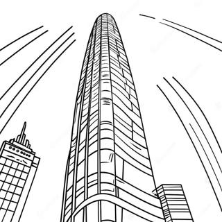 Futuristic Skyscraper Coloring Page 39803-31975