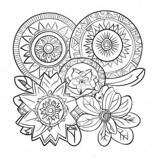 Cherokee Symbols And Designs Coloring Page 39823-43044