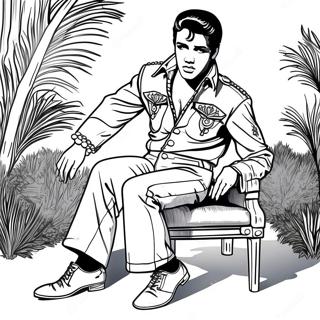 Elvis In Blue Suede Shoes Coloring Page 3982-3274