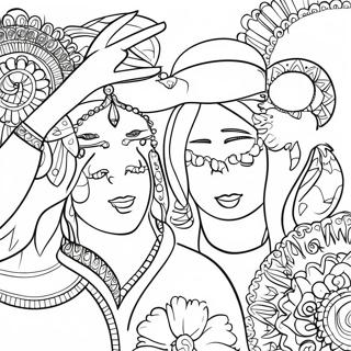 Diverse Cultures Celebration Coloring Page 39853-32005