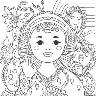 Diverse Cultures Celebration Coloring Page 39853-32007