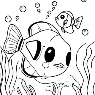 Cute Dory Underwater Scene Coloring Page 39873-32024