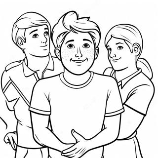 Aaron With Friends Coloring Page 39883-32040