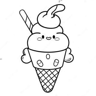 Cute Dairy Queen Ice Cream Cone Coloring Page 39893-32033