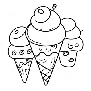 Cute Dairy Queen Ice Cream Cone Coloring Page 39893-32034