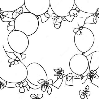 Festive Balloon Garland Coloring Page 39903-32046