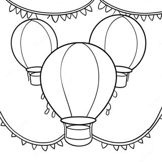 Festive Balloon Garland Coloring Page 39903-32047