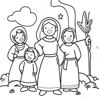 Joyful Bible Story Coloring Page 39913-32054