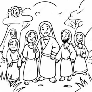 Joyful Bible Story Coloring Page 39913-32055