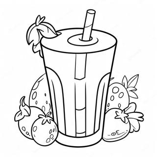 Colorful Fruit Smoothie Coloring Page 39923-32062