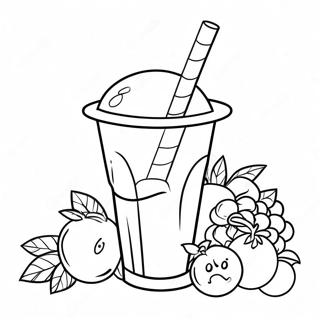 Colorful Fruit Smoothie Coloring Page 39923-32063