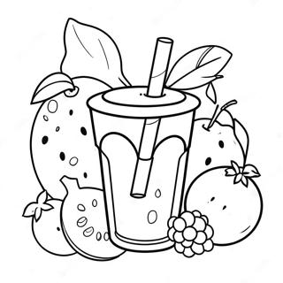 Colorful Fruit Smoothie Coloring Page 39923-32064