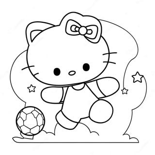 Hello Kitty Soccer Coloring Page 39932-32070