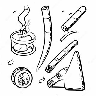 Cool Smoking Accessories Coloring Page 39943-32078