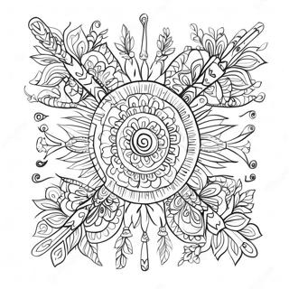 Amate Bark Painting Traditional Patterns Coloring Page 39952-32086