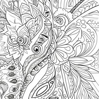 Amate Bark Painting Traditional Patterns Coloring Page 39952-32088