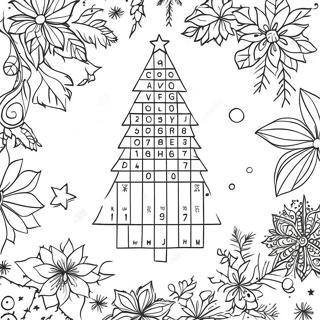 Festive Christmas Word Search Coloring Page 39963-32094